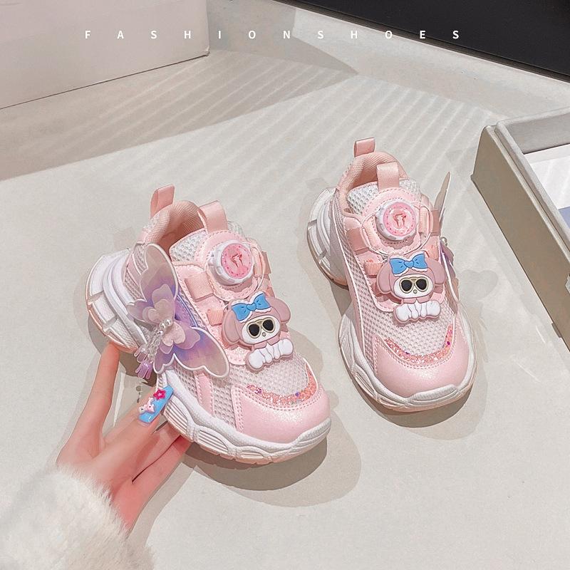 

Детские кроссовки 2025 весна новые беговые одноклассники маленькая девочка студенческая обувь девочки сетчатая обувь папины кроссовки 32-37 yards whole box shot 48 pairs розовый