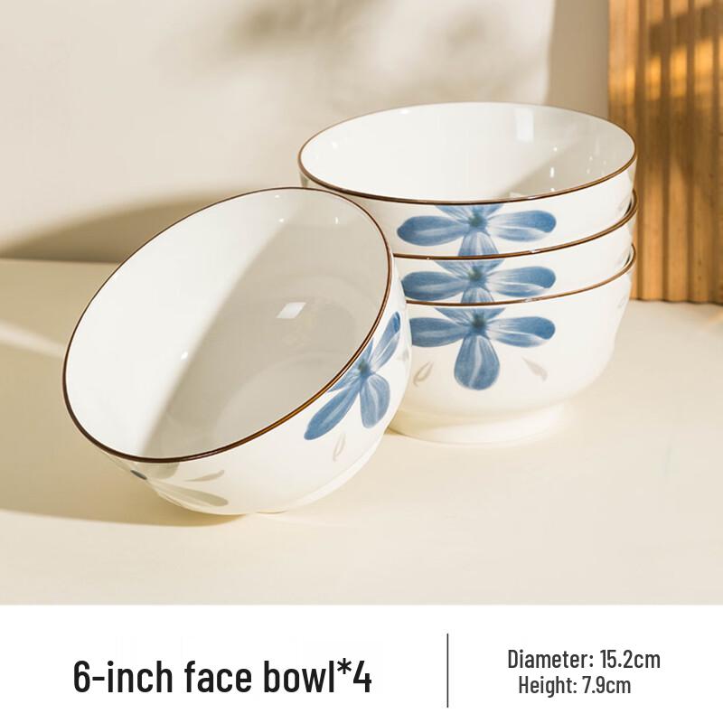 ZISIZ Jingdezhen Underglaze Ceramic Bowl Set