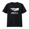 T-shirt con Stampa Logo Buell Motorcycles Girocollo vintage Lavata Comoda Elasticizzata moda Casuale Traspirante streetwear