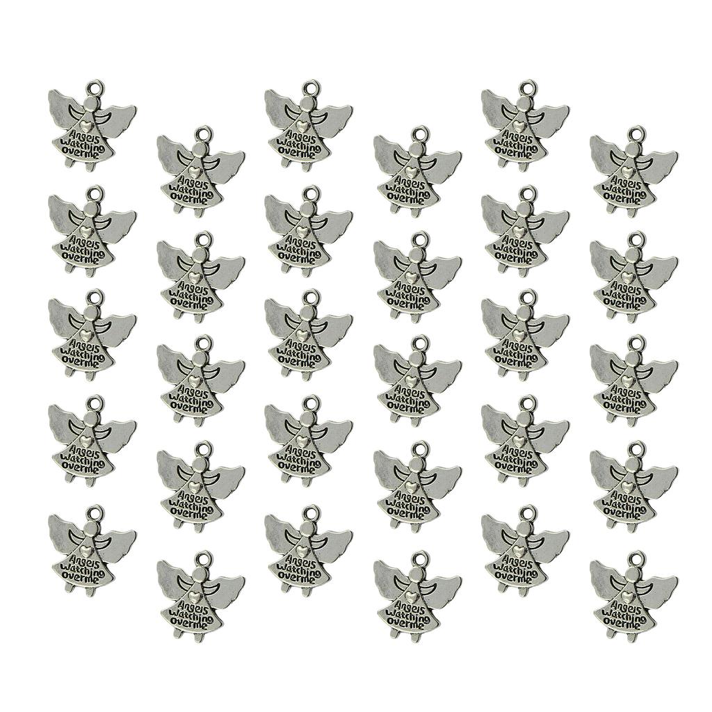 30pcs Tibetan Angel Charms Pendants Eye Catching Angel Pendants Charm For Creative Jewelry And Craft Designs