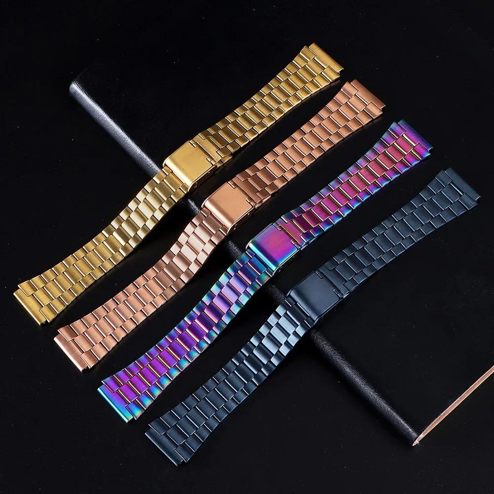 Edelstahl-Uhrenarmband für Casio SGW400 F91W F84 F105/108/A158/168 AE1200/1300 Vintage Metall-Uhrenarmband für Herren Damen Armband