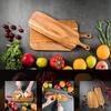 1pc Long Handle Acacia Wood Cutting Board Kitchen Solid Wood Cutting Board Cake Dessert Tray Food Boards Kitchen Supplies