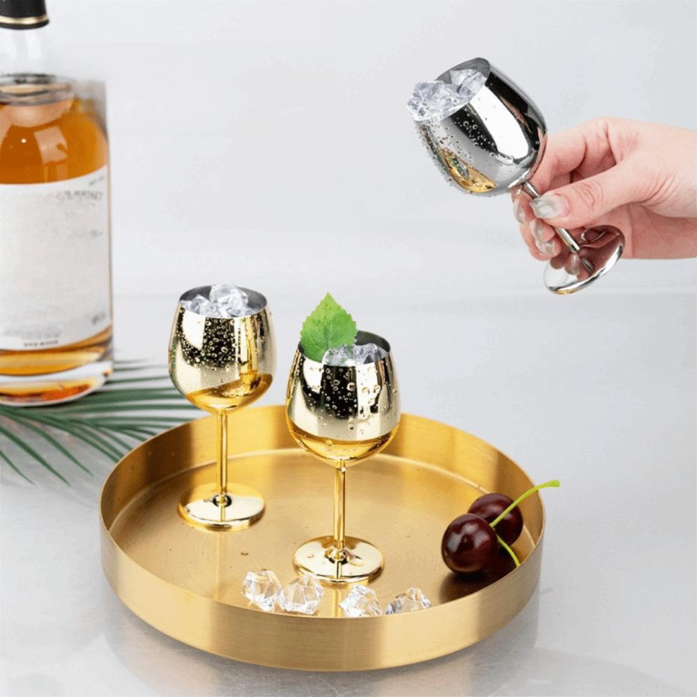 Drop-resistant Mini Stainless Steel Wine Glass 70 ML Tall Cup Durable Cocktail Cup Gift