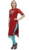 Atasi Readymade Beige Georgette Long Churidar Straight Cut Casual Salwar Suit -
