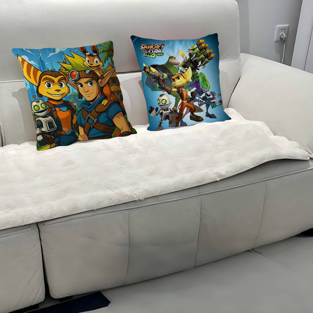 Polštářek Ratchet And C-Clank – Odnímatelný, Omyvatelný Potah Polštářku – Celoroční Měkké Len