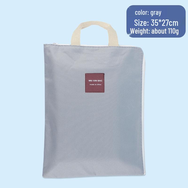 Multifunctional Large A4 Canvas Storage Bag with Zipper and Handles