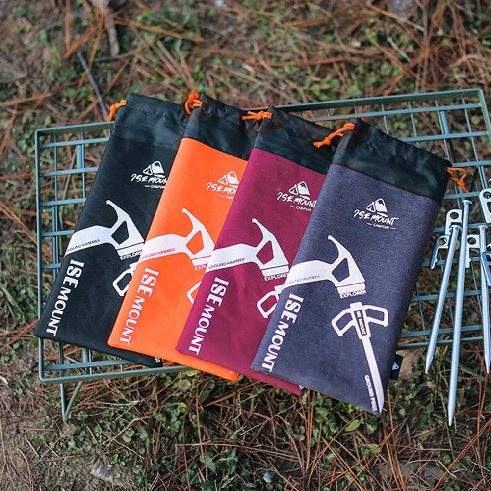 Oxford Cloth Camping Tent Stake Bag Portable Tent Nail Hammer Storage Bag Drawstring Outdoor Camping Tools Tent Accessories