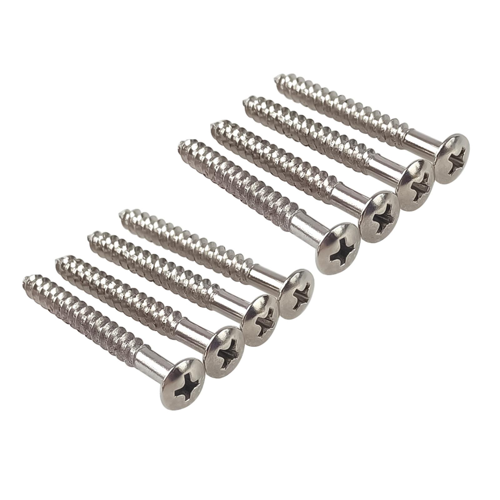 

8Pcs Neck Plate Mounting Screws Replacement Guitar Neck Guard Screws for Bass Electric Guitars Part Easy to Use серебряный