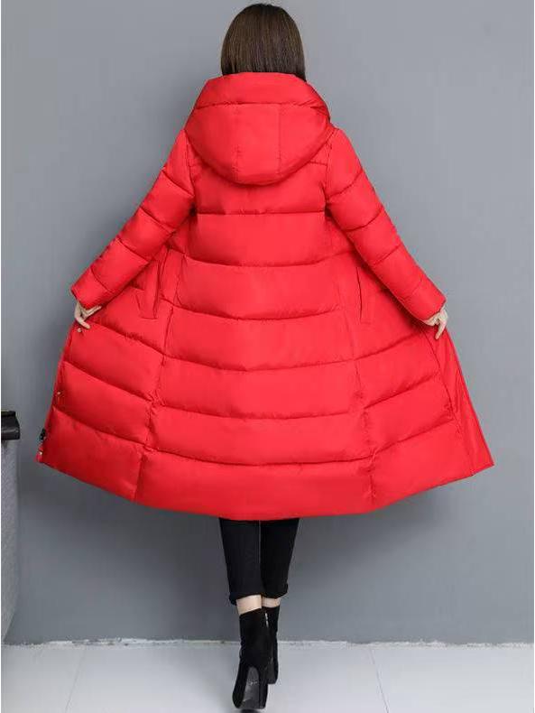 Women's Mid-Length Winter Cotton Jacket - Plus Size, Thickened, Trendy, Padded Coat