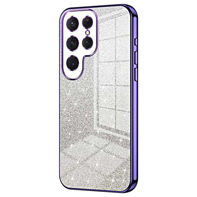For Samsung Galaxy S24 Ultra TPU Case Precise Cutout Glitter Design Phone Back Cover