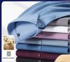 Men's Shirt Long Sleeve Button Down Collar Solid Color Casual Top