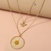 Trendy Retro Butterfly Pendant Clavicle Chain - Summer Chrysanthemum Necklace