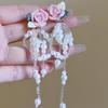 Elegant Fairy Tassel Flower Earrings - Fresh Forest Style for Women