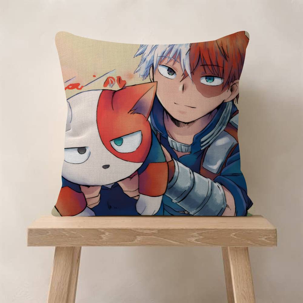 Anime MMy HHero Academia Shoto Todoroki  Cushion Cover Car Throw Pillow Case For Sofa Car Christmas Gift