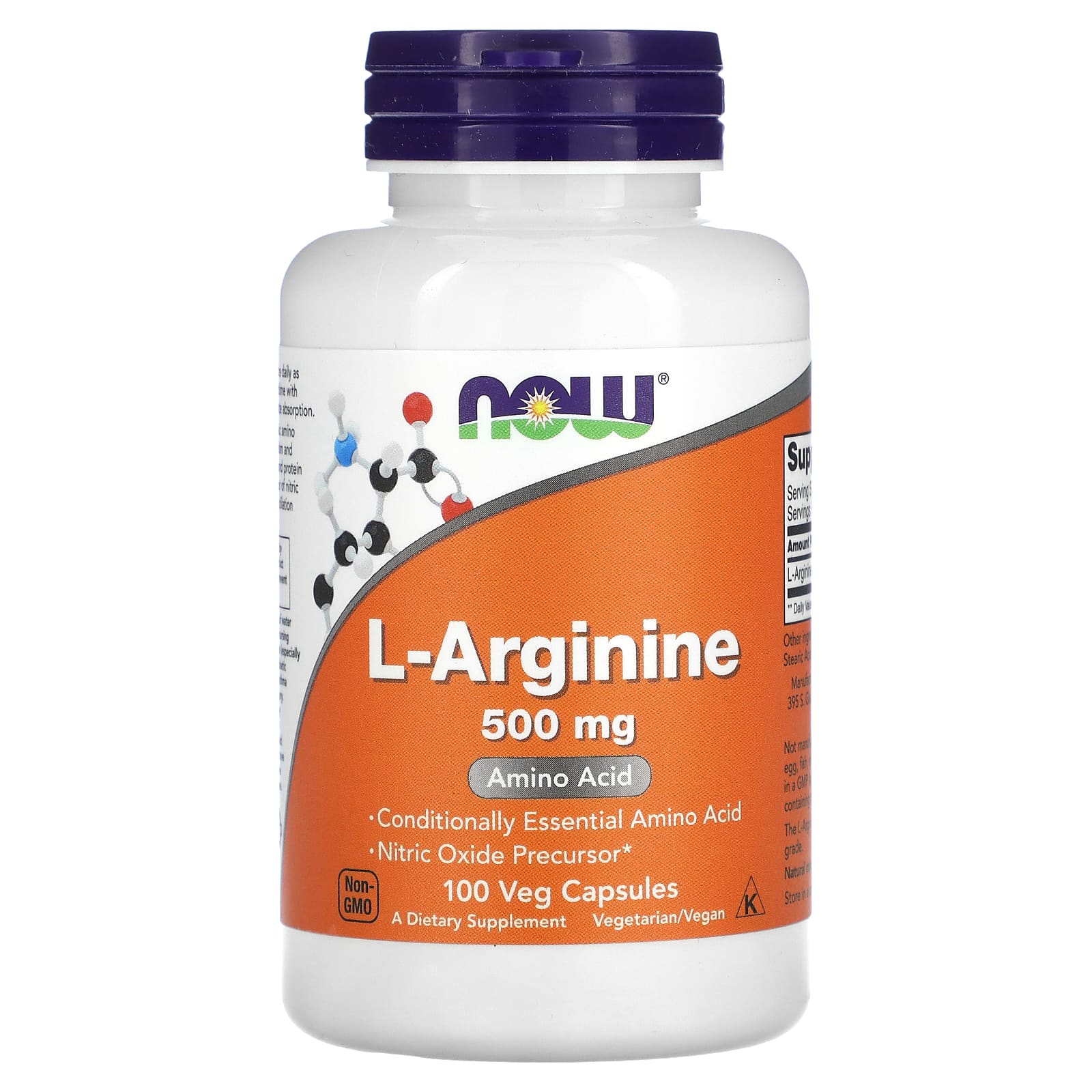

L-Arginine, Veggie Capsules 100 (500Mg per Capsule)