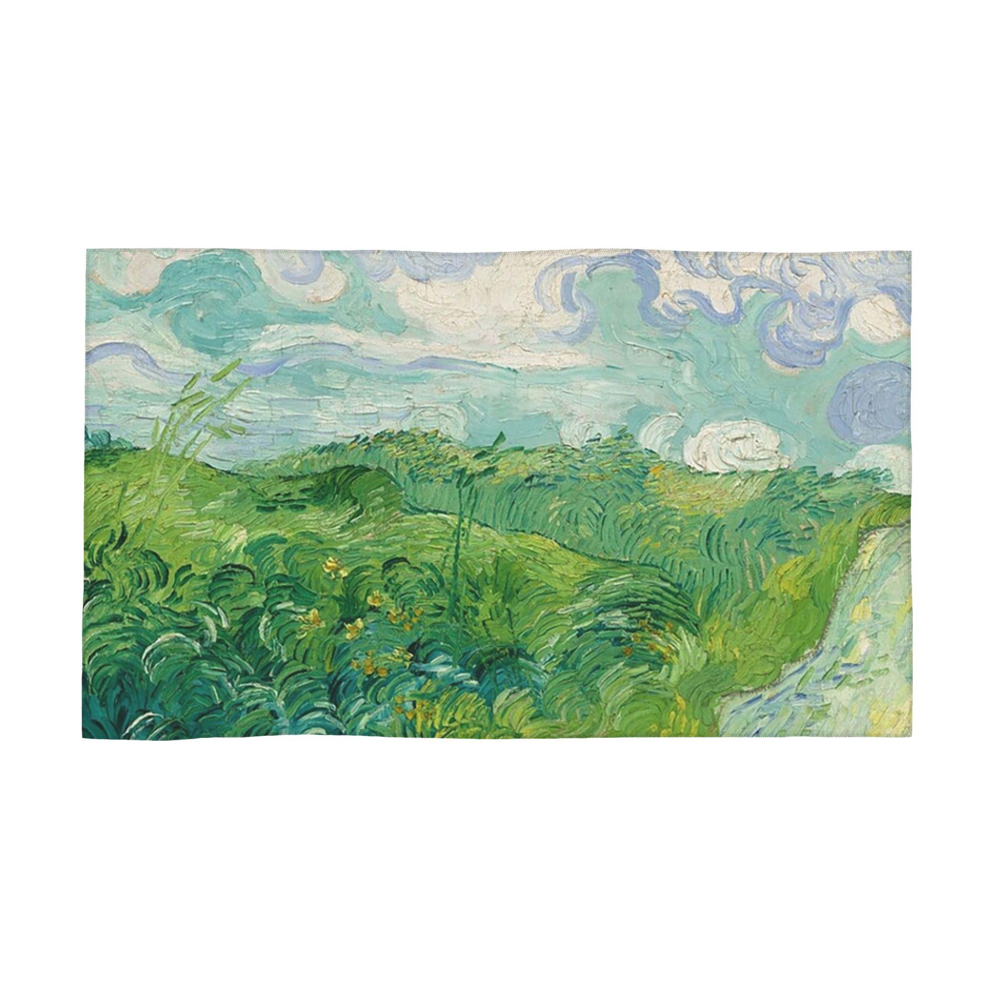 

Green Wheat Fields, Auvers, Vincent van Gogh Soft Face Towel Quick Dry Pool Bath Cotton Towels Absorbent W40*H60(CM)
