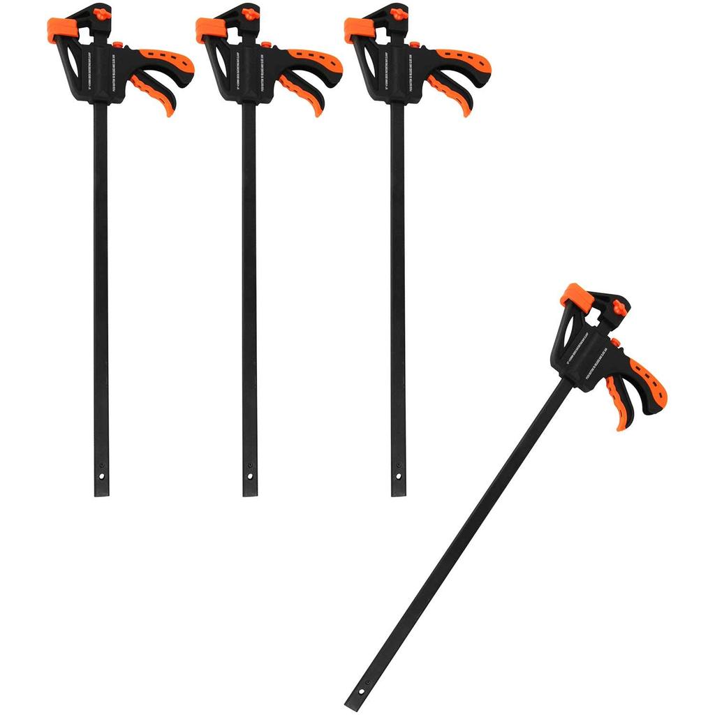 Resin Quick Bar Opening Depth of E-Value Clamp, Approx. 450mm, 63mm, ERC-450M (Pack 4)