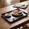 Anti-slip Matte Food Carry Platter Thickened Cafe Plate Hotel Drink Tray Hotel Table Service