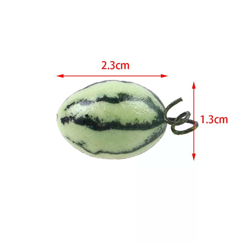 Dollhouse 1pc Mini Fruit Resin Artificial Watermelon Statue for Decoration For Kids Creative Play