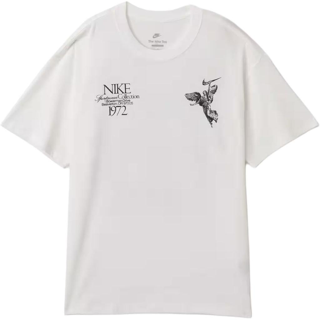 Nike Jako U Nsw Tričko M90 Oc Křídla Vict Železný kámen Měkké Pohodlné Volné Tričko s Krátkým Rukávem Unisex Vrcholy HV0168-100
