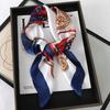 Luxury New Print Silk Scarf Women Versatile 70 Neckerchief Thin Retro Outdoor Scarf Bandana Square Scarf