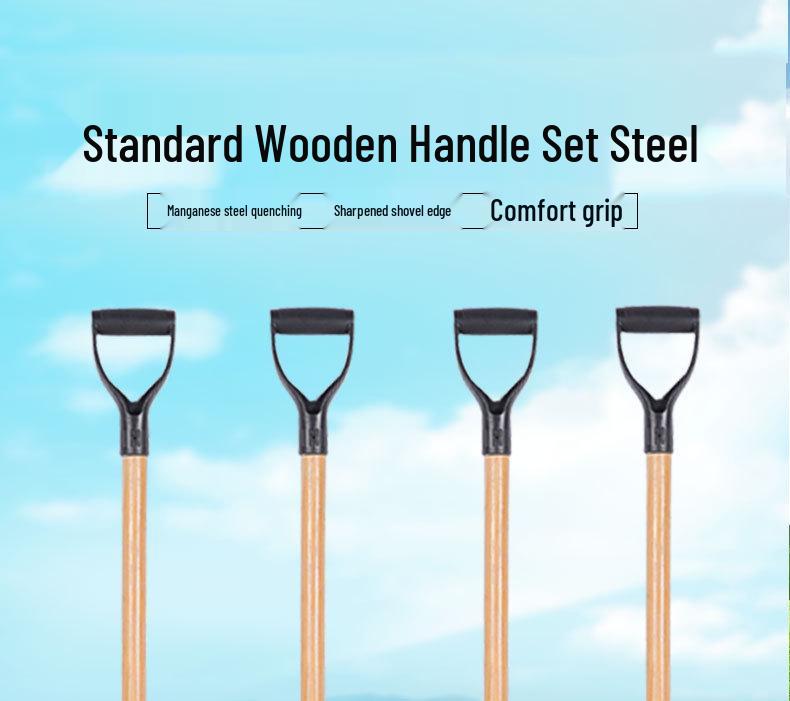 Large Manganese Steel Gardening Shovel for Digging, Planting Trees, Flowers, Vegetables – Thickened Iron for Agricultural Use