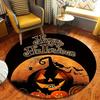 1pc Soft, Absorbent & Non-Slip Scary Pumpkin Round Rug, Perfect for Entryway, Living Room, Bedroom Decor, Machine Washable Flannel Memory Fo