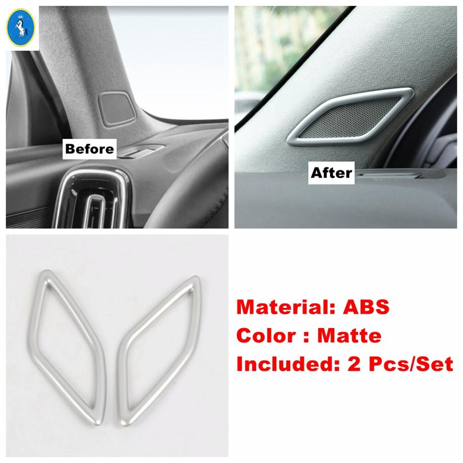 Matte Car Accessories Pillar A Speaker / Gear Box / Water Cup Holder / Air AC Vents Outlet Cover Trim For Volvo XC40 2018 - 2025
