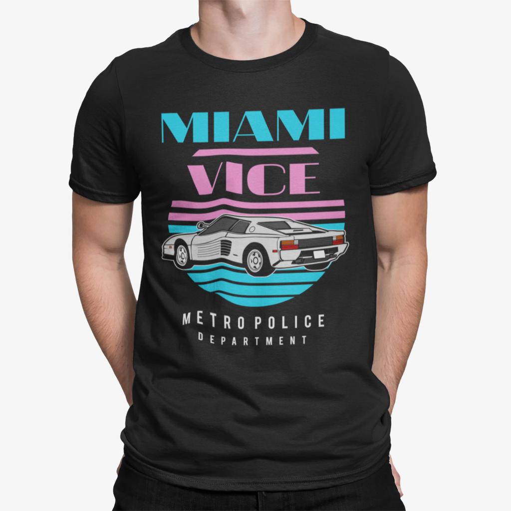 T-shirt omaggio anni '80 '90 addio al celibato programma TV film pellicola per fan di Miami Vice