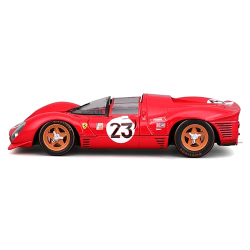 Bburago 1/24 Scale Ferrari 330 P4 Daytona Red / Diecast Model Car, Finished Model 18-26310