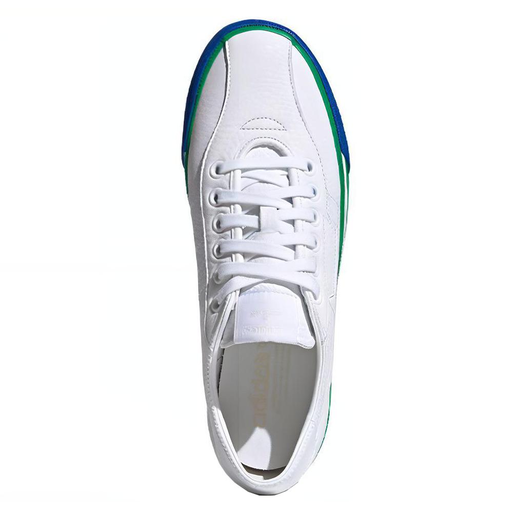 adidas Originals Love Set Super Synthetic Leather Non-Slip Low-Top Skate Shoes Unisex Sneakers White Green Blue FV9723