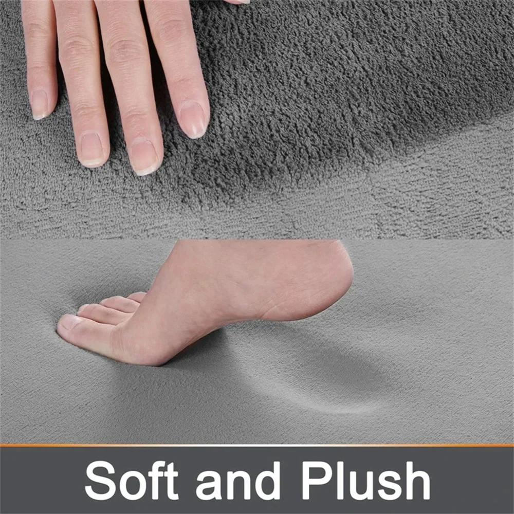 Super Absorbent Memory Foam Bath Mat - Non-Slip Soft Bathroom Toilet Rug Absorbent Carpet for Shower Entrance Living & Bedroom
