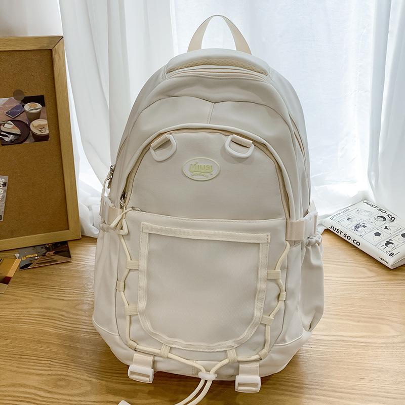 Elementary school children's schoolbag Girls junior high school students splicing cartoon backpack fashion backpack