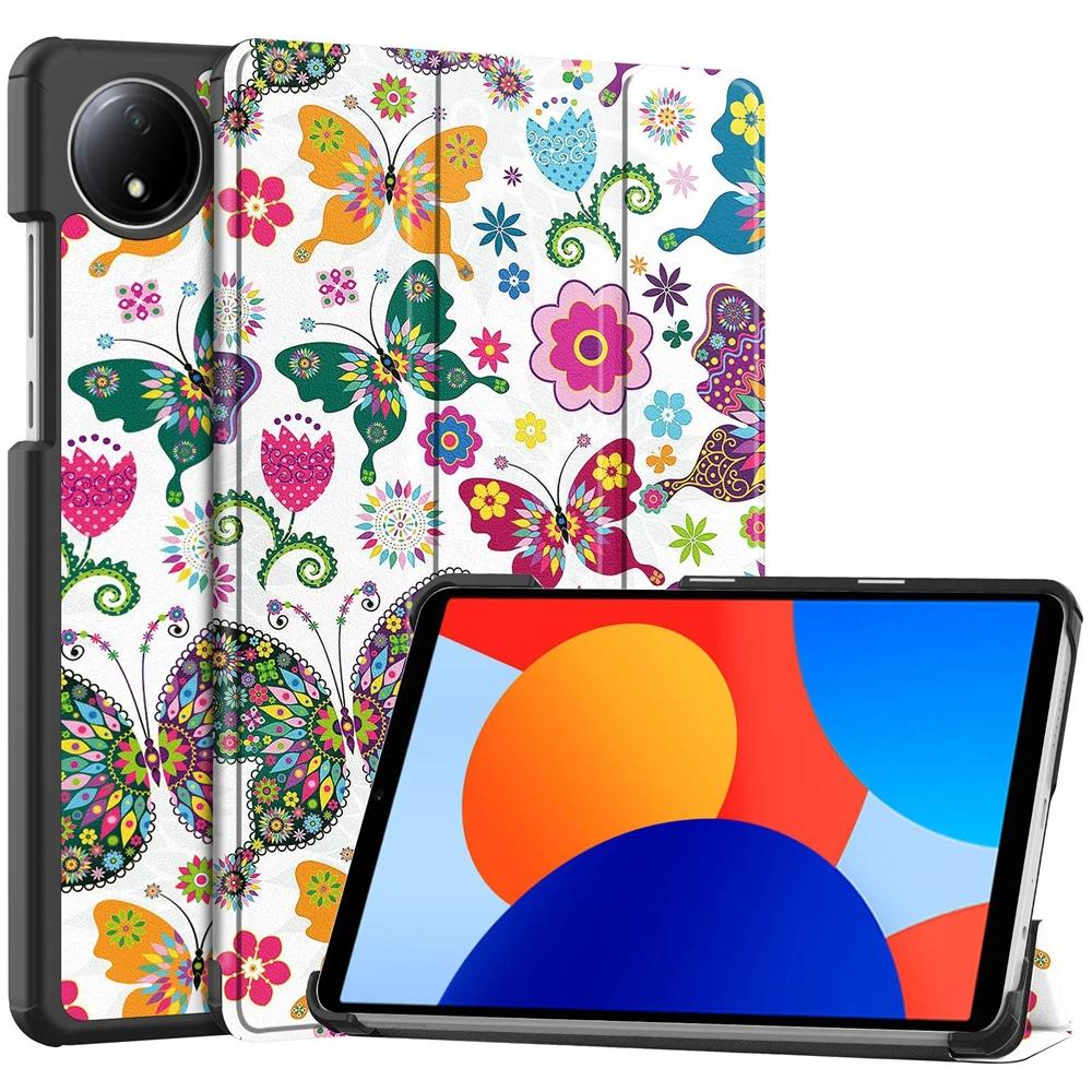 Pro Xiaomi Redmi Pad SE 8.7 Case 2024 Nový PU kožený trojitý skládací stojánek Kryt na tablet Funda Pro redmi pad se 8.7 palcový chytrý obal