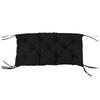 3 Seater Bench Cushion 100x98x8 cm Bench Cushion with Ties, Bench Pad for Garden Furniture Porch Swing, Black