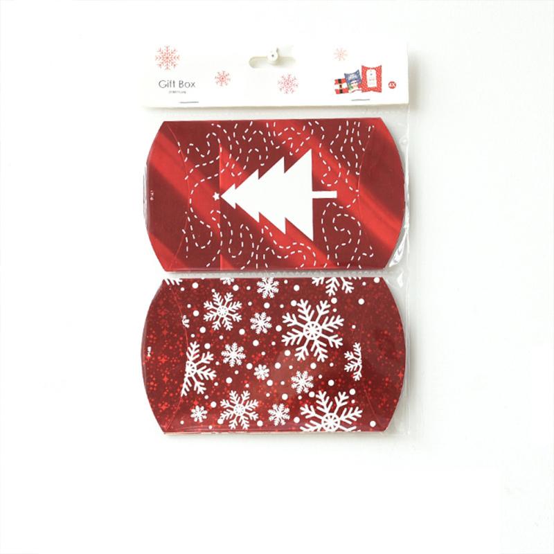 4pcs/bag Laser Christmas Candy  Packaging Paper Box Christmas Eve Gift Bag Diy Gift
