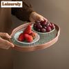 Lotus Fruit Dishes Creative Pastry Plate Dim Sum Plate Food Dinner Plates Household Sharing Plate Tea Ceremony Supplies Gift