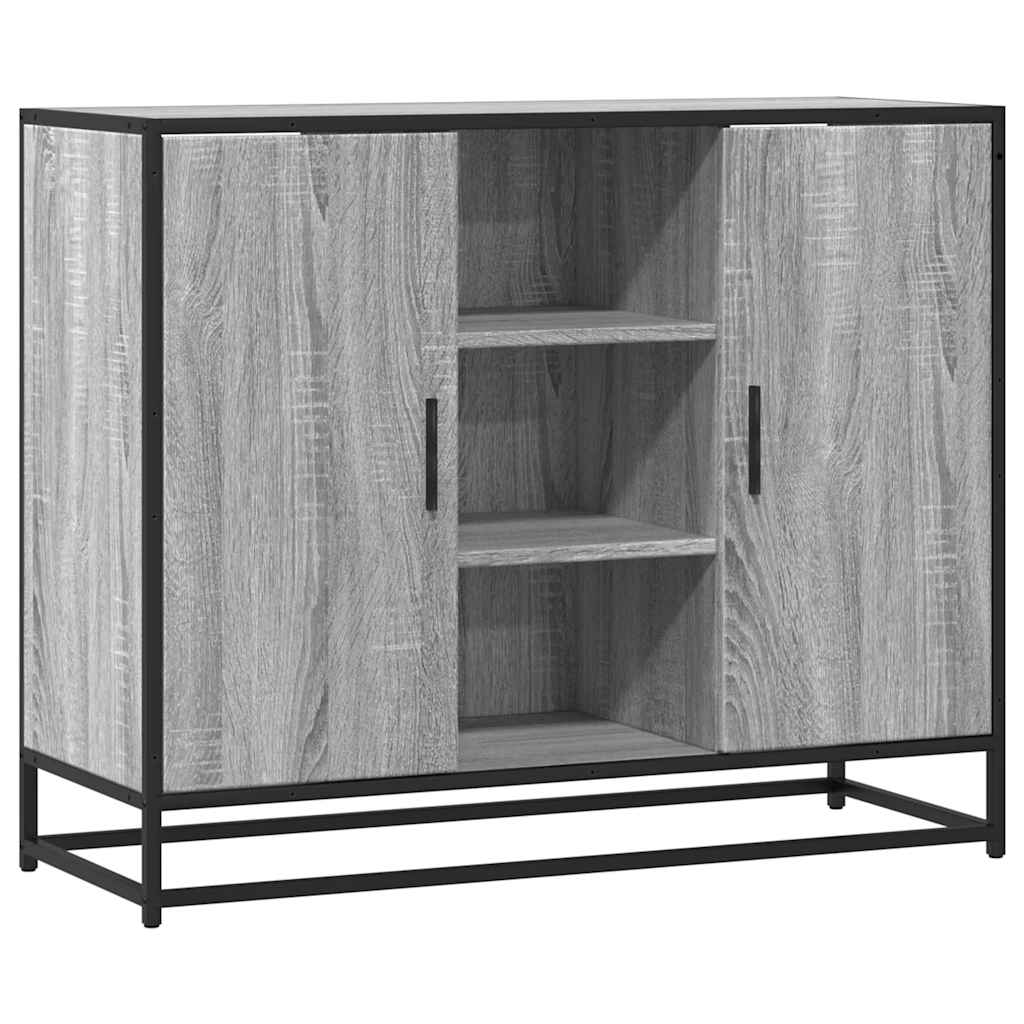 Szafka, Szary Dąb Sonoma, 92X35X76 Cm, Materiał Drewnopochodny