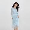 French Lace Waist-Cinched Temperament Dress