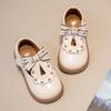 Trendy Leather Shoes Fashion Embroider Girl Shoe Exquisite Sweet Princess Shoe Comfort Soft Soled Kid Shoes Non Slip Flat Sandal