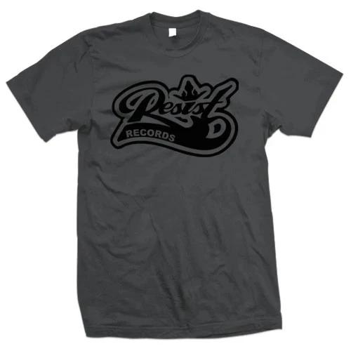 New Music Resist  Logo  Black on Charcoal T Shirt 4XL