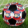 1PC OL poster size 5 soccer ball PrahaIndoor Soccer Ball Colorful All Ages Machine Stitched PVC Competition Ready Durable High-Bounce