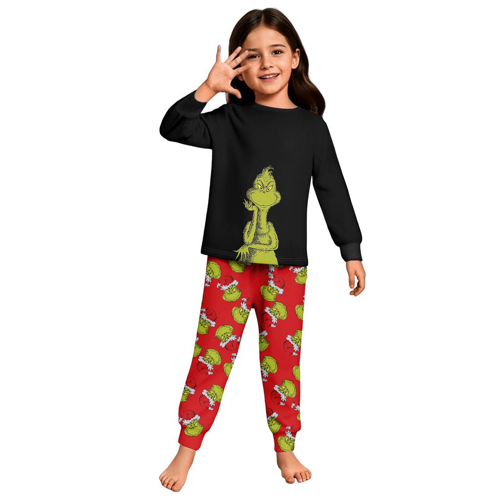 Children's Boys And Girls Thin Two-piece Long-sleeved Pants Two-piece