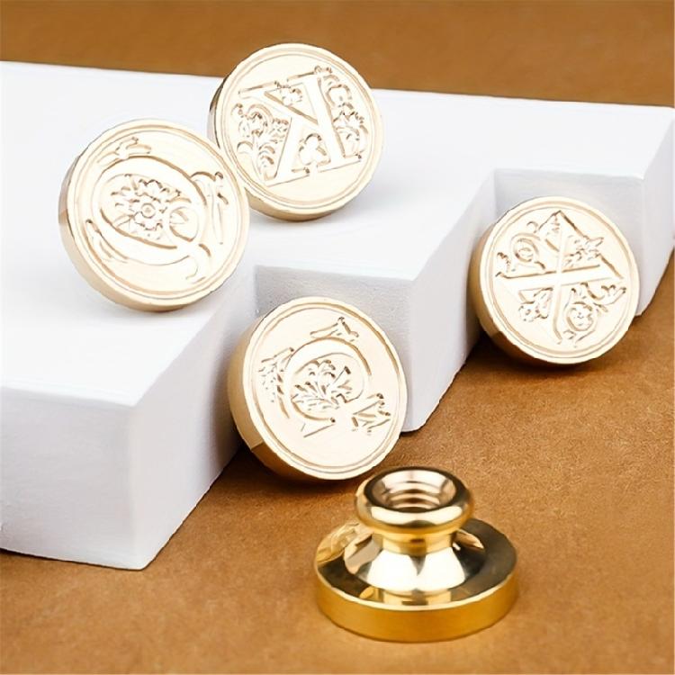 Wax Seal Stamp Set,Sealing Stamper Kits,Wedding Postage Stamp,Wood Handle with Brass Head for Wedding Greeting Cards