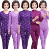 Women's Plus Size Cotton Warm Long Johns Set - Autumn Grandma Style