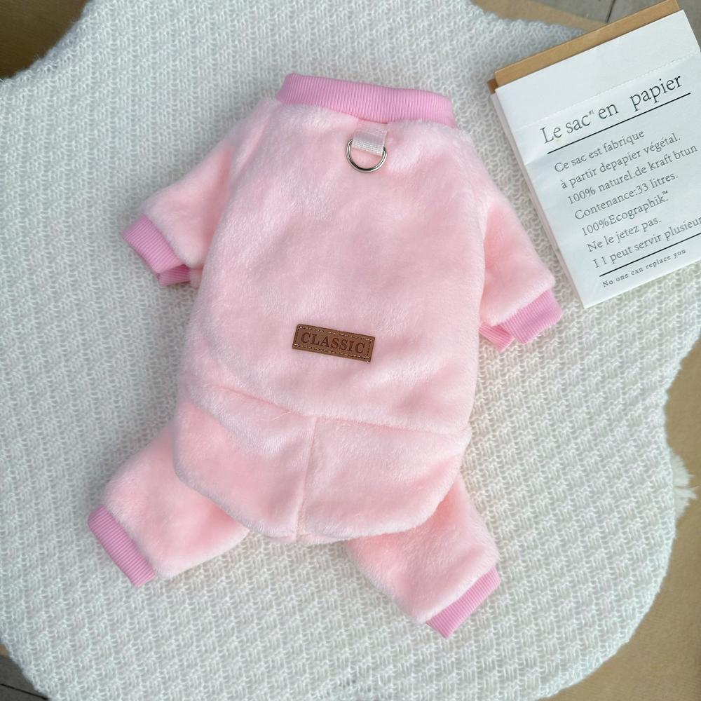 

Зимняя одежда для питомцев Тяжелый плюшевый флис Теплая одежда для улицы Одежда для кошек и собак Мягкий удобный осенний жилет для щенка Маленькая средняя одежда для собак XS розовый