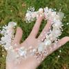 Wedding Accessory Bride Crown Hair Crystal Jewelry Tiara With Pearls Flowers Wedding Crown Floral Pearl Bridal Headband