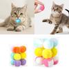 12 Pieces for Cat Ball Toys 1.8" 1.2" Small Plush Balls Colorful Kitten Chasing Balls Increasing Exercise for Indoor Cat