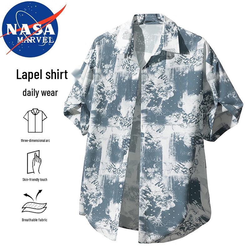 

NASA MARVEL Men s Ice Feel Hawaiian Shirt 3XL