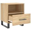 Table de chevet - Maison Exclusive - Chêne sonoma - 1 tiroir et compartiment - 40 x 35 x 47,5 cm